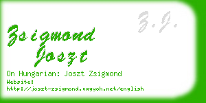zsigmond joszt business card